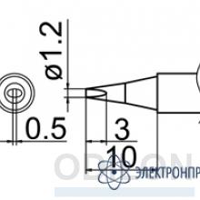 T12-D12 — паяльная сменная композитная головка для станций FX-950/ FX-951/FX-952/FM-203 фото 1