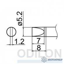 T12-D52 — паяльная сменная композитная головка для станций FX-950/ FX-951/FX-952/FM-203 фото 1