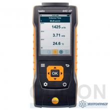 testo 440dp — прибор для измерения скорости воздуха и оценки качества воздуха в помещении со встроенным сенсором дифференциального давления фото 1